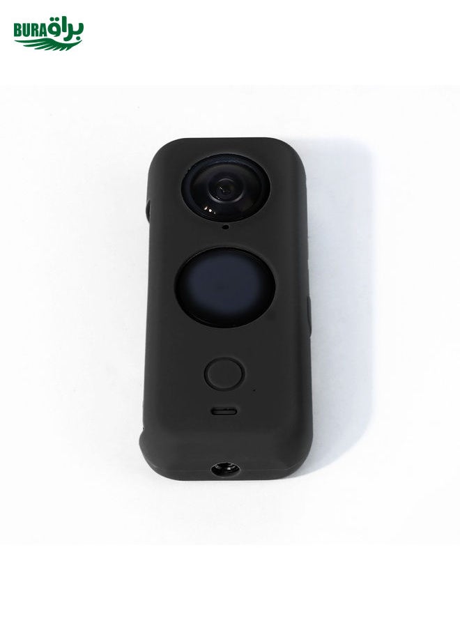 BURAQ Full Body Dust-proof Silicone Protective Case for Insta360 ONE X2(Black)  - Image 5
