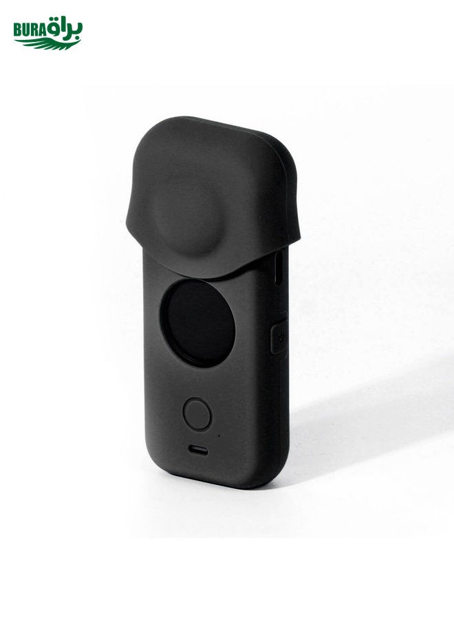 BURAQ Full Body Dust-proof Silicone Protective Case for Insta360 ONE X2(Black)  - Image 2