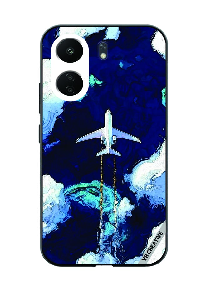 VR CREATIVE Protective Case Cover For Xiaomi Redmi 13C Aeroplan Design Multicolour - Image 1