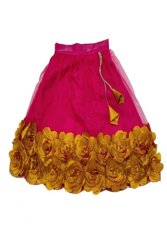 SR CREATION Girl Net Readymade Lehenga choli (4096-deep pink KASHYAP (1-2 YEARS)_DEEP PINK_18 Months-24 Months) - Image 3