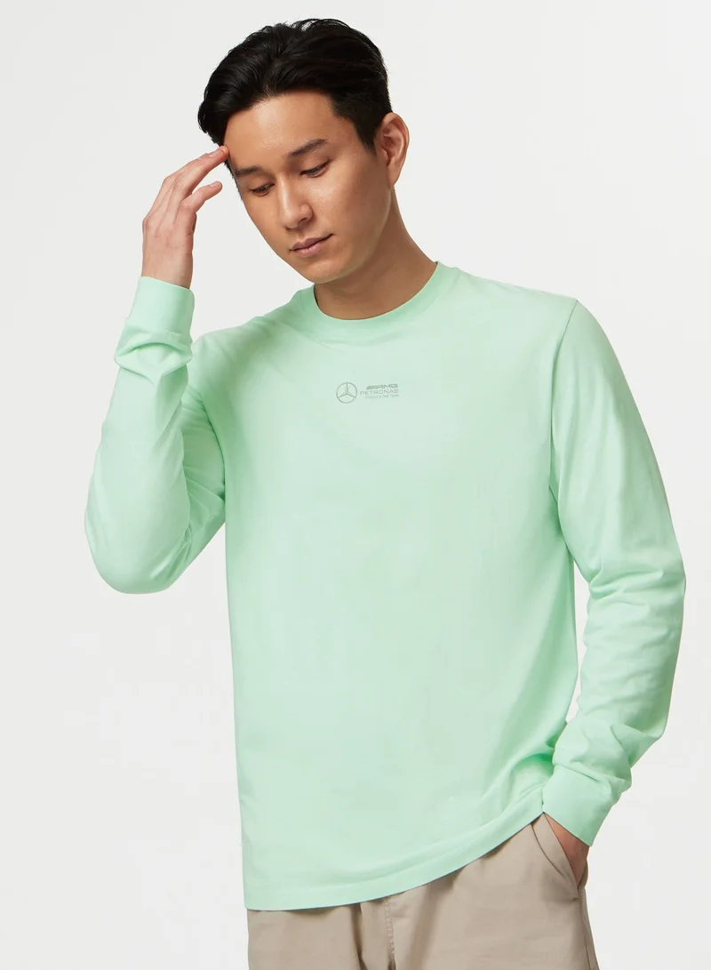 AMG Petronas Formula 1 Team  Mercedes-AMG Petronas F1 Team long-sleeved Retro T-shirt for Men | Best Price UAE