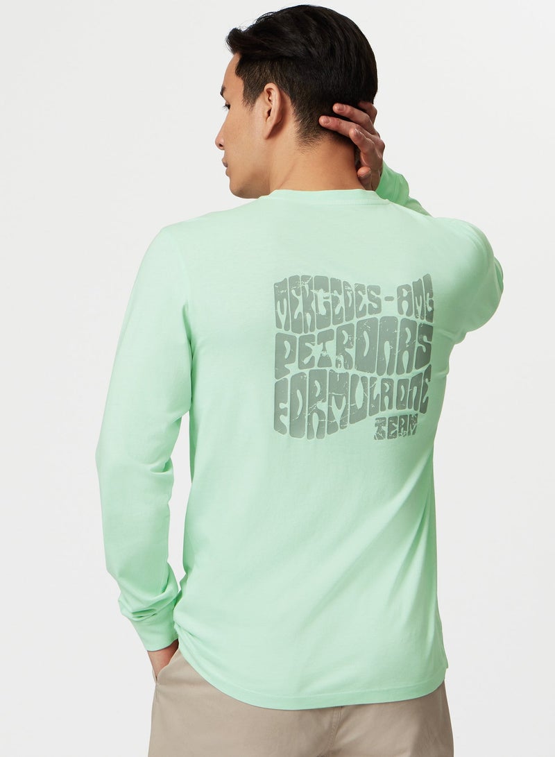 AMG Petronas Formula 1 Team Mercedes-AMG Petronas F1 Team long-sleeved Retro T-shirt - Image 2