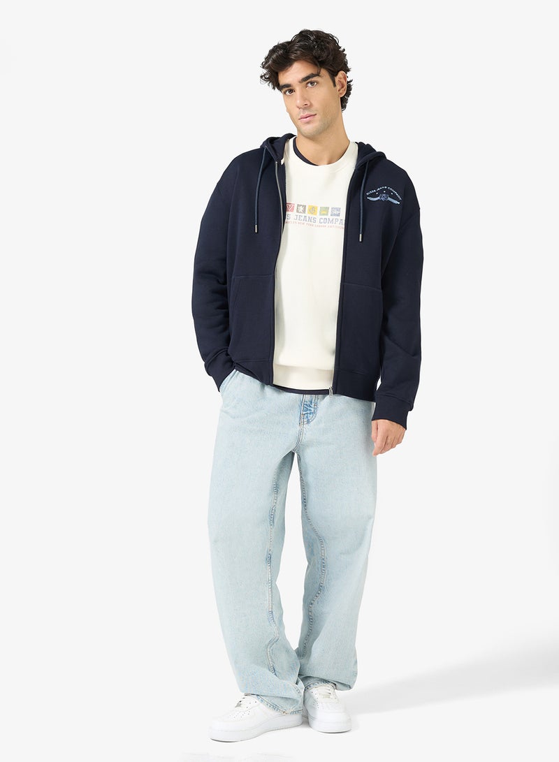 GUESS Casual Front And Back Full Zip Hoodie - Image 4