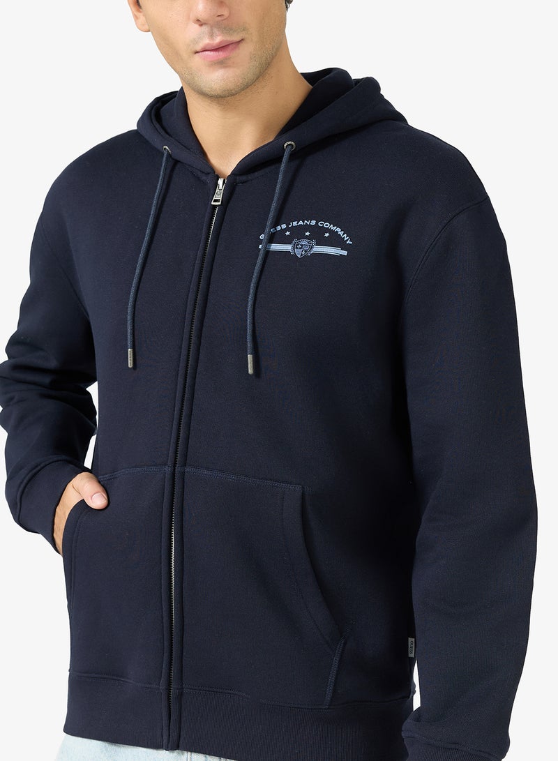 GUESS Casual Front And Back Full Zip Hoodie - Image 3