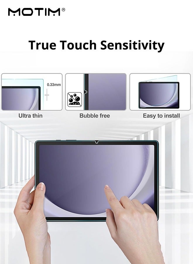 Motim 2 Pack Tempered Glass Screen Film for Samsung Galaxy Tab A9 Plus 11 Inch 2023, Screen Protector Guard for 11" Galaxy Tab A9+/Plus Tablet-Clear - Image 2
