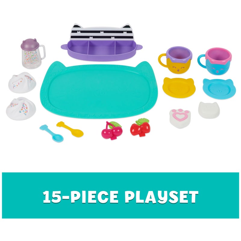 SPIN MASTER مجموعة حفلة الرشات من منزل غابي - مجموعة حلوى الشوكولاتة الساخنة للعب التظاهر مع الفواكه والرشات، ألعاب للأطفال من 3 سنوات فما فوق - Image 2