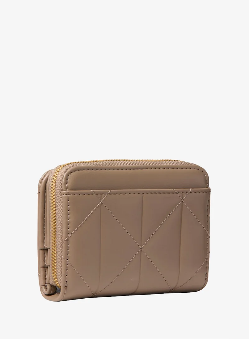 CALVIN KLEIN Quilted Flap Over Zip Around  Wallet