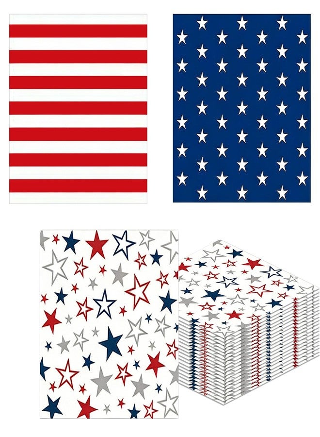 HiToJY 60Pcs 4th of July Party Supplies Set Red White Blue Patriotic Napkins for 4th of July Independence Day, 250th Anniversary, Memorial Day, Veterans Day, Election Parties - Image 1
