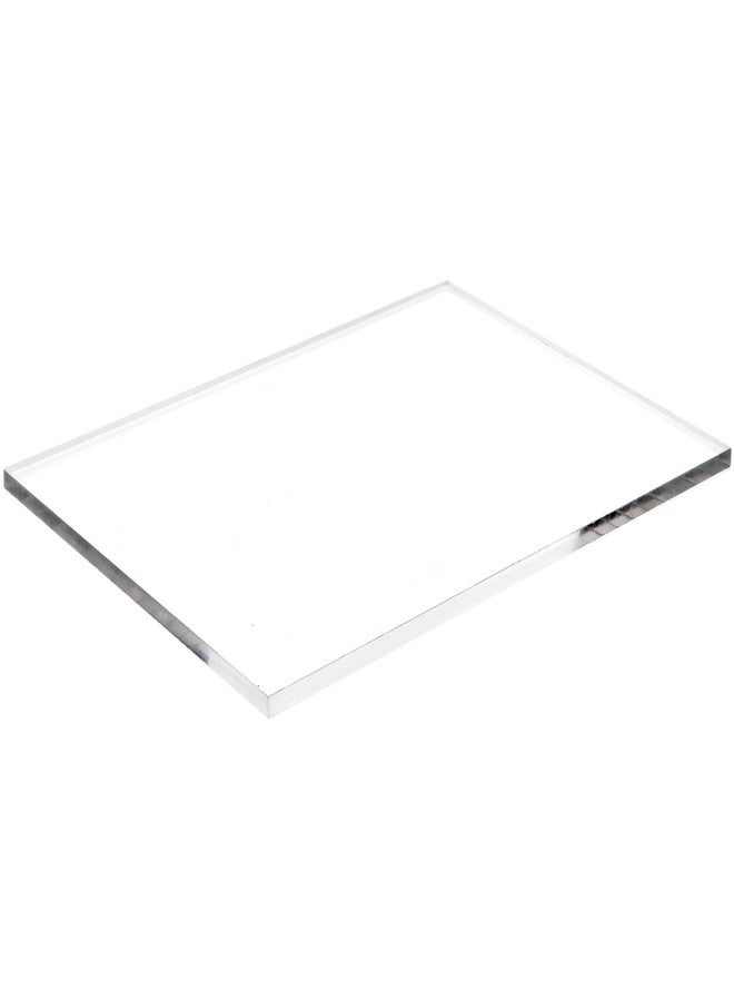 Plymor Clear Acrylic Rectangular Polished Edge Display Base, 8" W x 6" D x 0.25" H