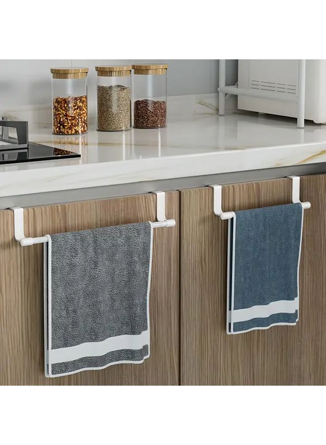 Heavy Duty Iron Towel Rack 2 Pack Big Space Saving Cabinet Door Organizer No Drill - Image 5