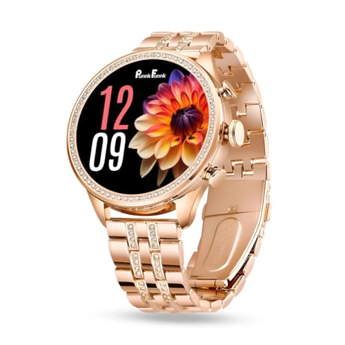 PunnkFunnk GEN 9 Smart Watch Specially Made for Girls & Women with Multi Features and Watch Faces, Music Smartwatch (Golden Strap, 1.30 Inch AMOLED Sunlight Proof Display) - Image 1
