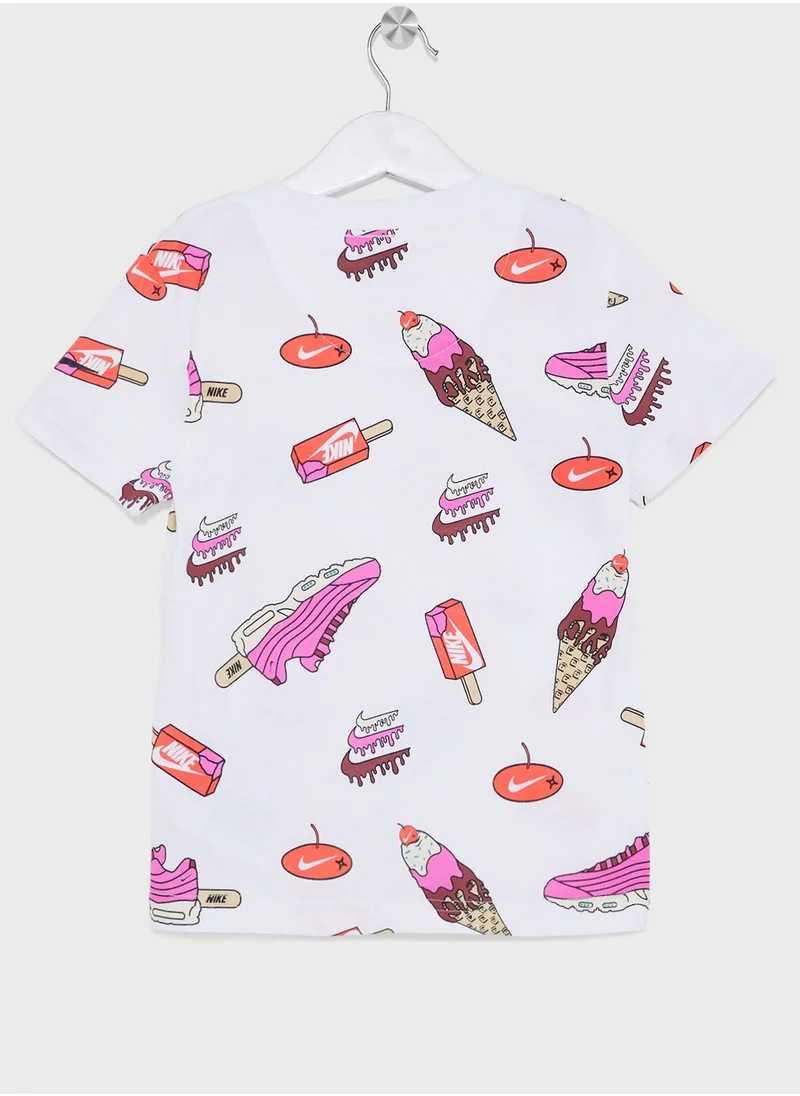 Nike Kids Basic Sole Food Printed T-Shirt