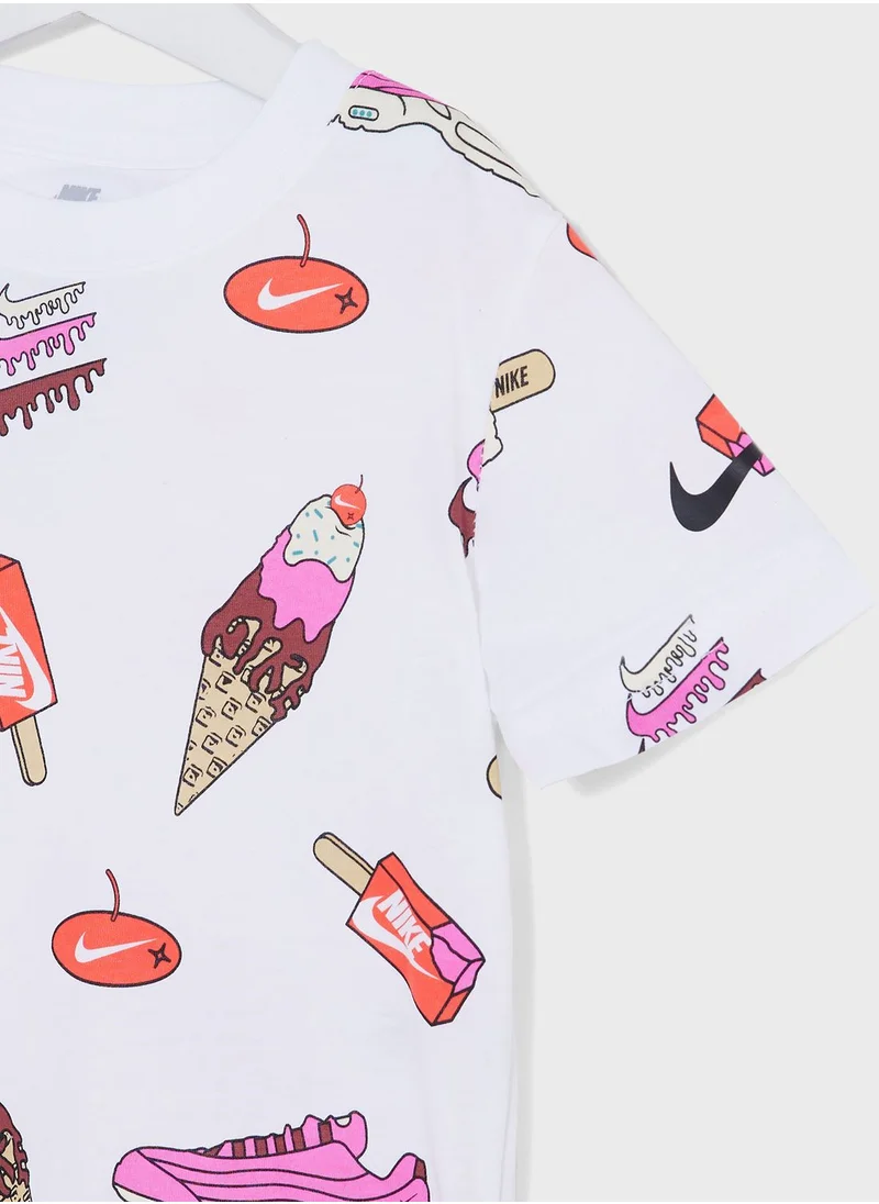 Nike Kids Basic Sole Food Printed T-Shirt