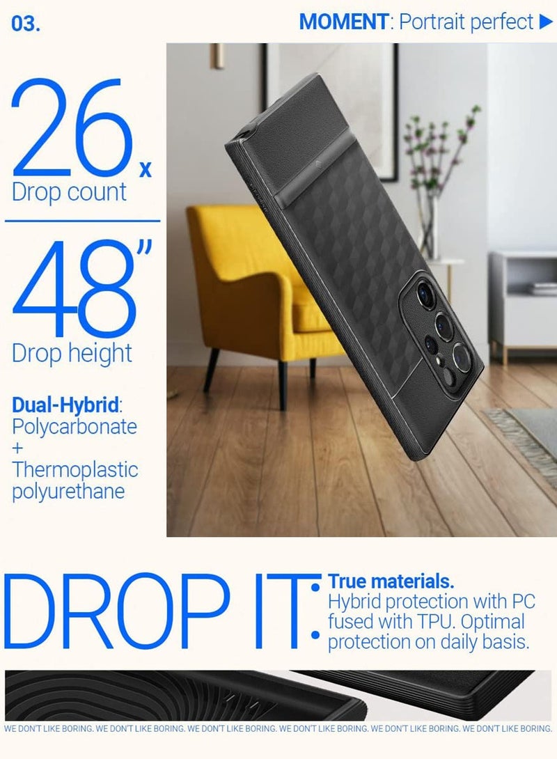 Caseology Parallax for Samsung Galaxy S23 ULTRA Case Cover - Matte Black - Image 5