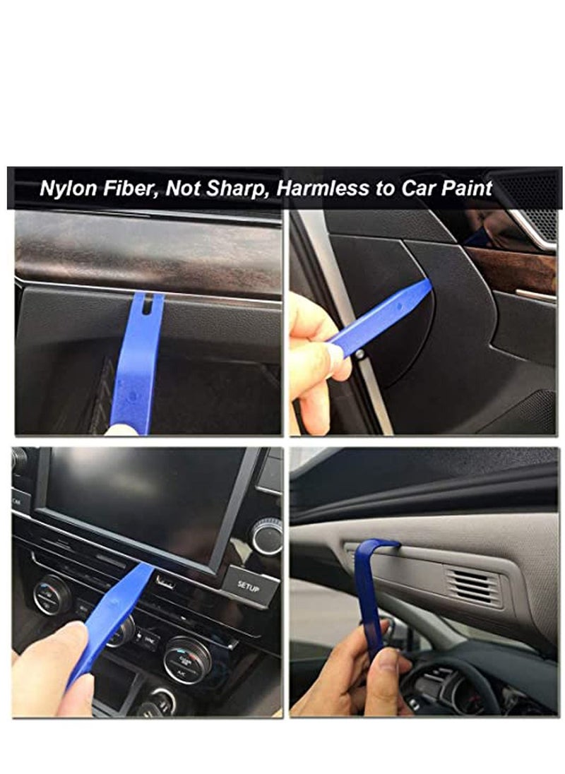 KASTWAVE Trim Removal Tool, Auto Panel Removal Tool Car Interior Trim Kit Fastener Rivet Remover Plastic Pry Tool for Automotive Radio Stereo Dash, car Upholstery Toolkit  - Image 5