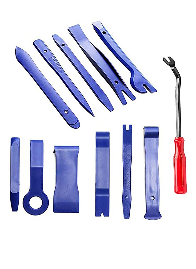 KASTWAVE Trim Removal Tool, Auto Panel Removal Tool Car Interior Trim Kit Fastener Rivet Remover Plastic Pry Tool for Automotive Radio Stereo Dash, car Upholstery Toolkit  - Image 1