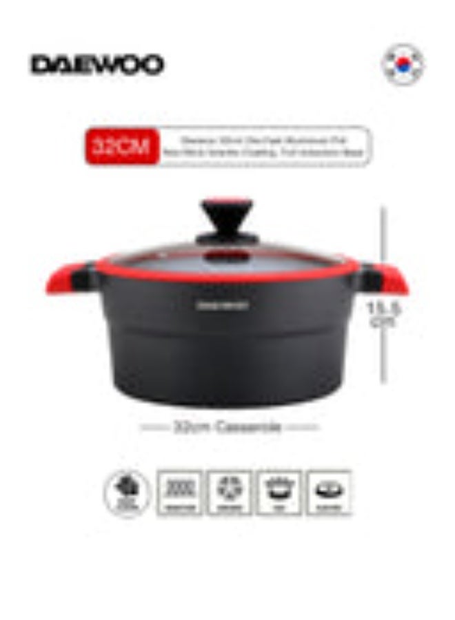 Daewoo 32cm Pot  X Series - DCC 3200 (Black & RED) - Image 3