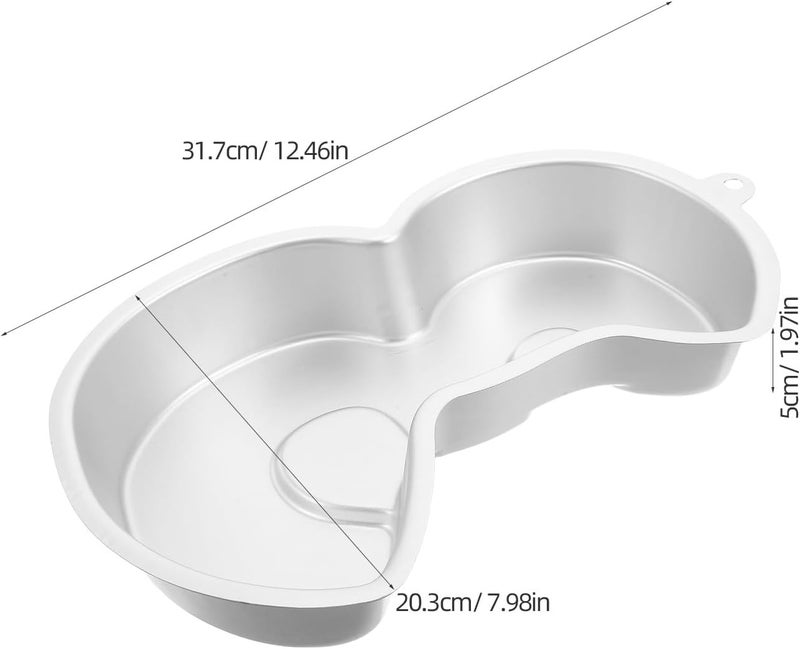 IMIKEYA 3d Number Cake Pan Aluminum Alloy Nonstick Large Baking Mold 31.8×20.2×4.9 Cm Creative Birthday Party Wedding Cake Mold - Image 2