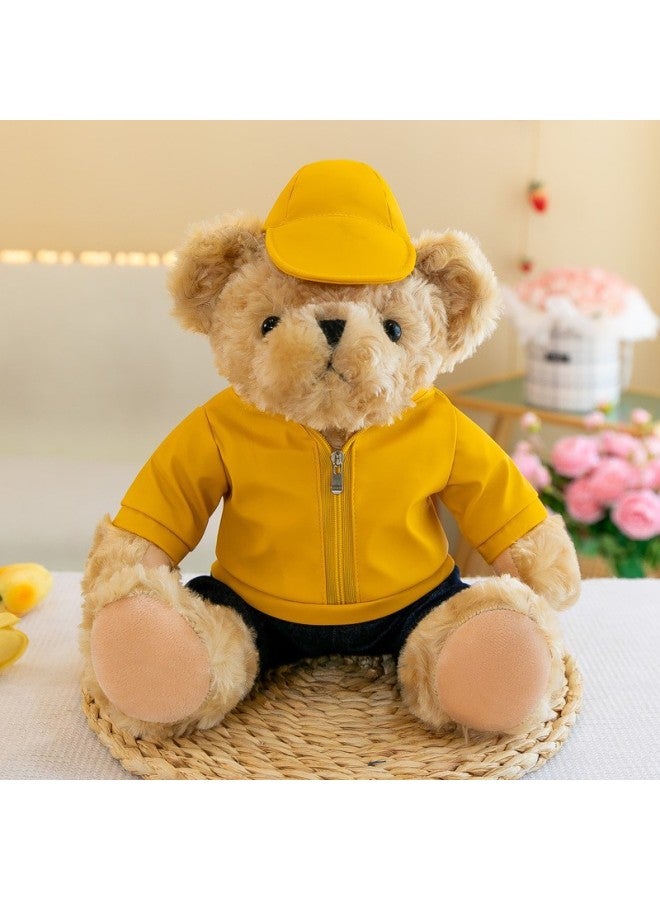 Police Cub Bear Doll Traffic Police Cub Bear Doll Uniform Fireman Teddy Bear Plush Toy Girl Children Gift-Specifications:25cm+removable Buckle-Color:Yellow-sweatshirt Bear - Image 1
