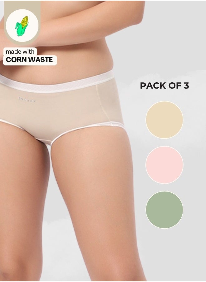 Intimate Queen Corn Bae Lacy Boyshorts – CloudSoft Luxury, Made from Corn Fiber | Soothes Skin, No Roll-Ups (Pack Of 3)  - Image 1
