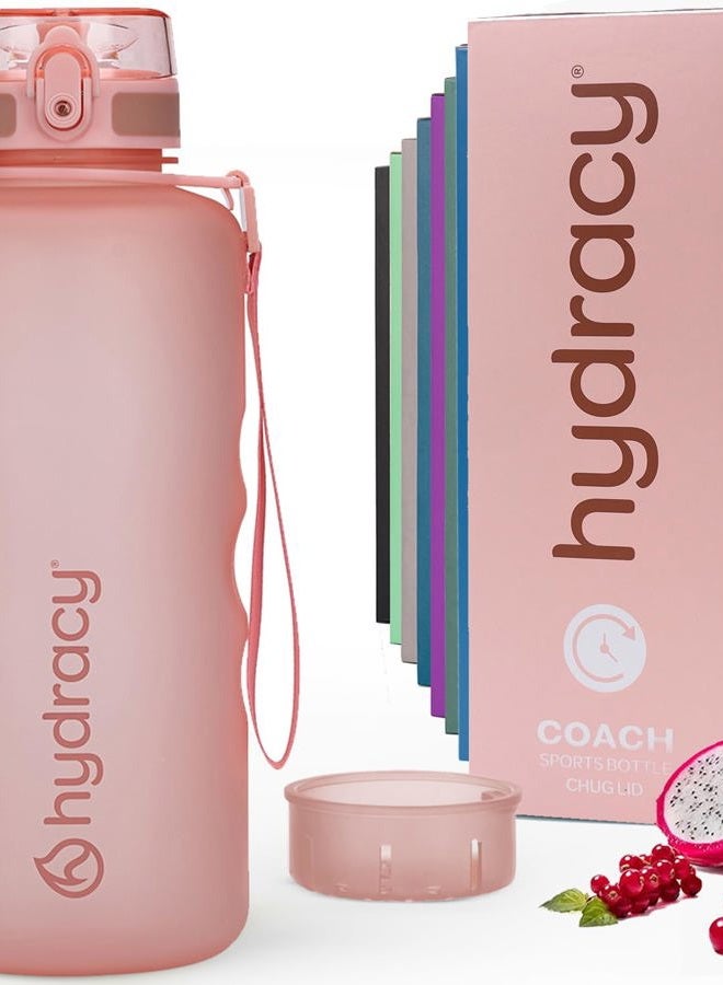 Hydracy Water Bottle with Time Marker - Large 2L BPA Free Bottle & No Sweat Sleeve -Leak Proof Gym Bottle with Fruit Infuser Strainer & Times to Drink Ideal for Sports & Outdoors - Image 1