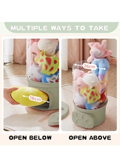 XiuWoo Toys Organizer 3-Tier Clear Stackable Separable Animal Storage Tube, Transparent Doll Organizer, Toy Display Bucket, Stuff Plushie Toys Tube, Plush Doll Storage, Toy Storage Rack, Home storage rack, Dispaly Rack  - Image 3