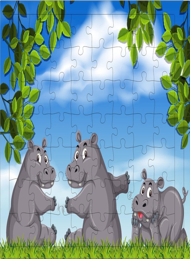 Fiddlys 54 Pcs Wood Jigsaw Puzzles for Kids & Children Age 6+ Double Layered Wooden Puzzles with Bright Front & Back Print Puzzle for Kids-Educational Toy (Jungle World Pack of 6) - Image 5