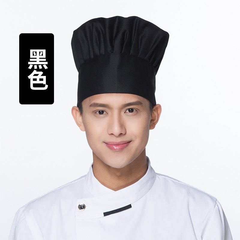 Kitchen Special Chef Hat Formulation Catering Work Hat Summer Printing Canteen White Cloth Hat Men'S And Women'S Breathable Oil-Proof - Image 1