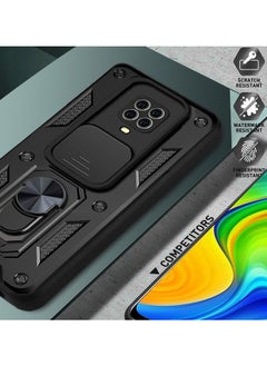 Generic Shield Full Protection Case With Metal Ring &Slide Camera Cover For redmi note 9s / redmi note 9 pro case  - Image 2