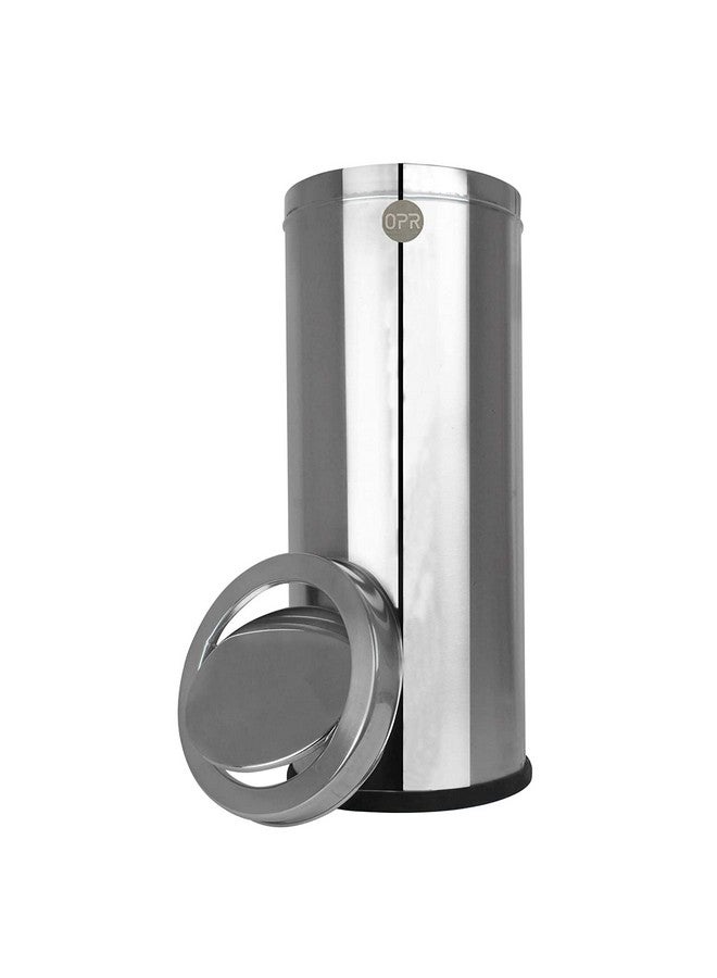 OPR Stainless Steel Swing Dust Bin With Lid, Garbage Bin For Washroom, Home, Kitchen, Bathroom And Offices(Big Size) - (10 X 14 in. -10 Liter) - Image 4