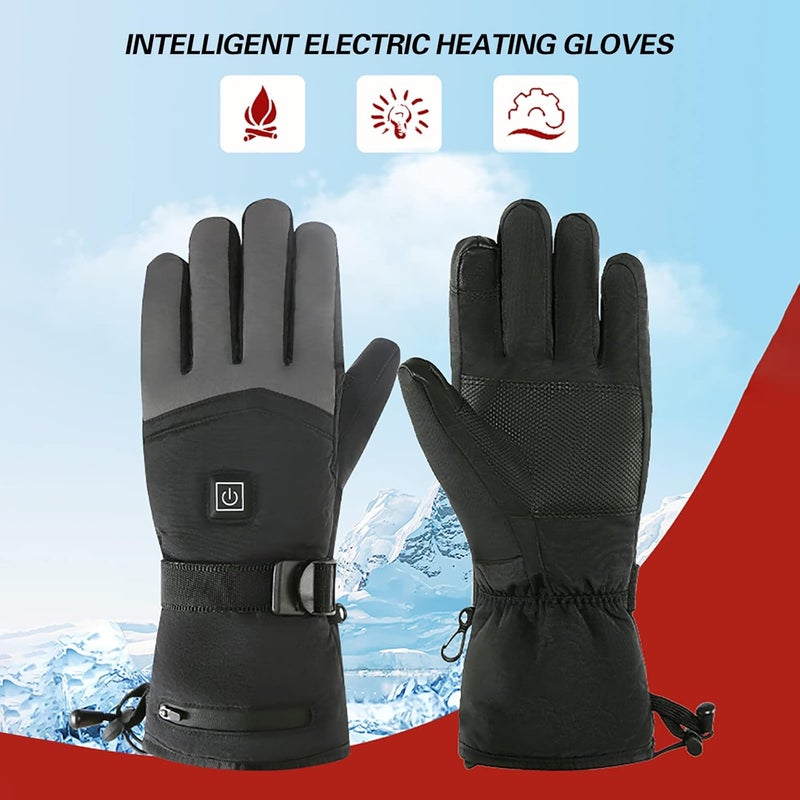 klarako Heated Gloves for Men Women Winter Gloves Heated Ski Gloves with Battery Warm Thermal Gloves Outdoor for Skiing Snowboarding Hunting Skating Hiking Cycling (Black, One Size) - Image 5