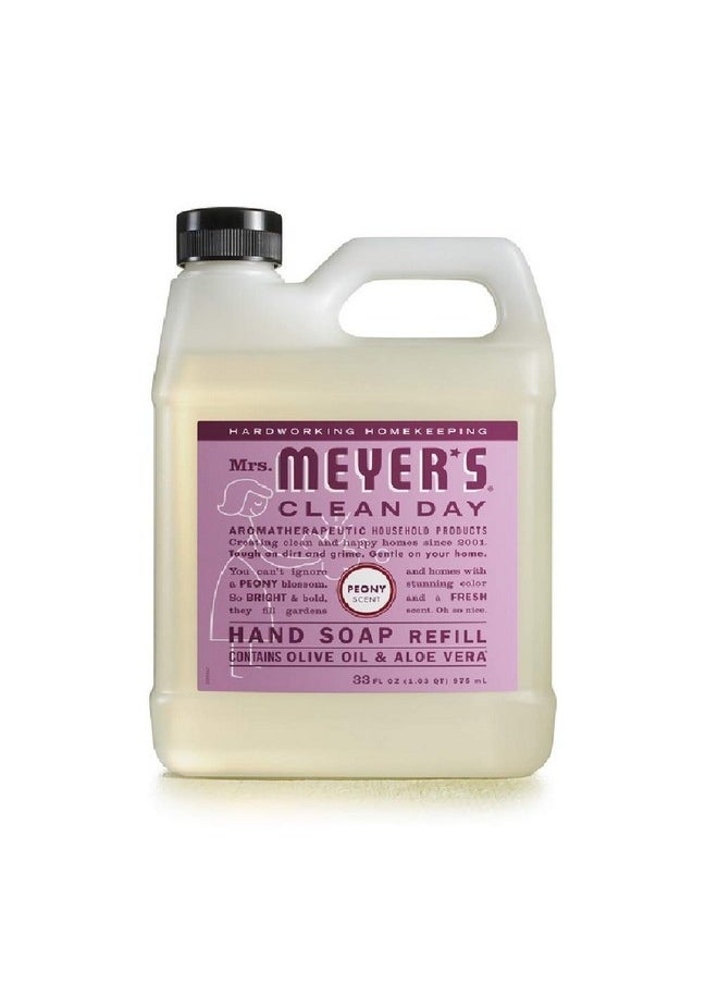 Mrs. Meyer's Clean Day Liquid Hand Soap Refill Cruelty Free And Biodegradable Hand Wash Made With Essential Oils Peony Scent 33 Oz 