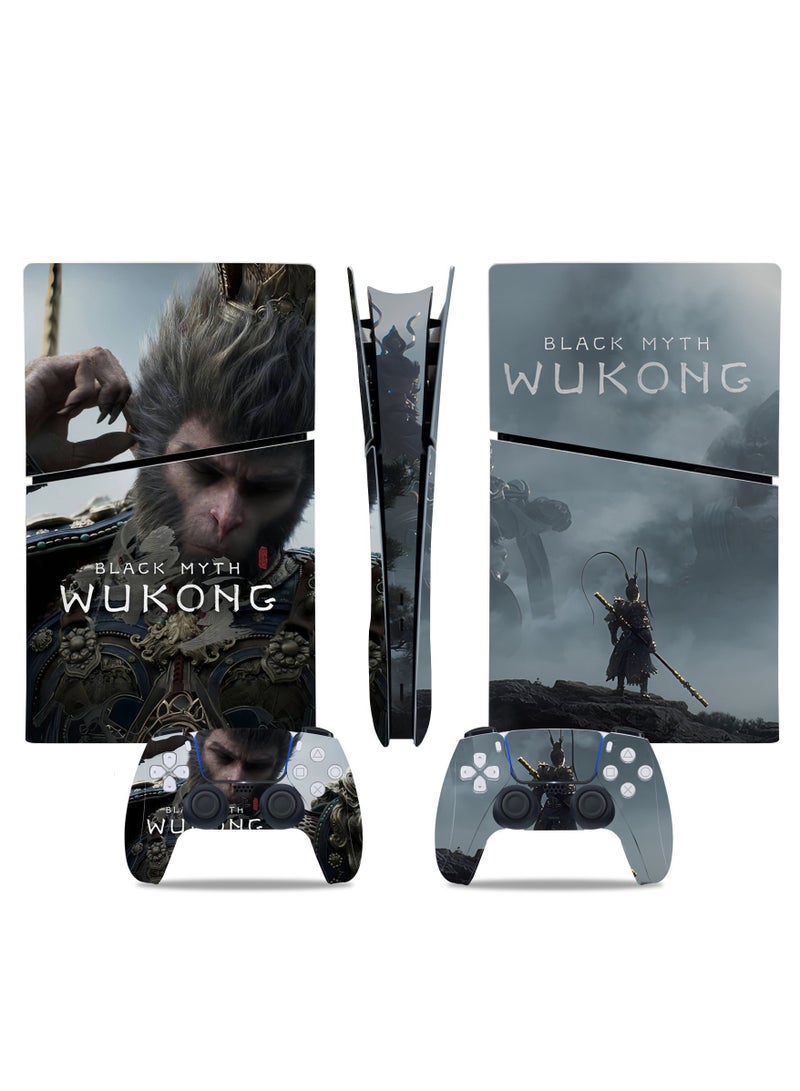 PS5 slim game console sticker, full body sticker, black myth Wukong, film protector, handle sticker - Image 1
