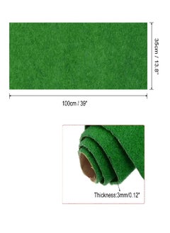 MECCANIXITY MECCANIXITY Artificial Model Grass Mat 13.8" x 39" Dark Green Realistic Fake Turf for Garden Lawn Decoration Model  - Image 1