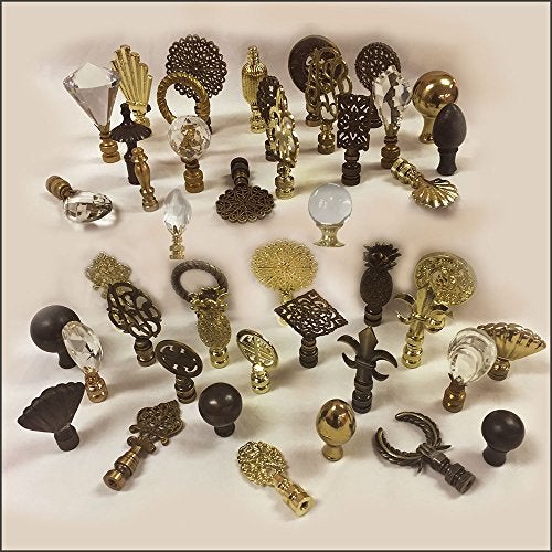 Royal Designs Inc Royal Designs Fleur De Lis 3.25" Lamp Finial for Lamp Shade, Polished Brass - Set of 2 - Image 5