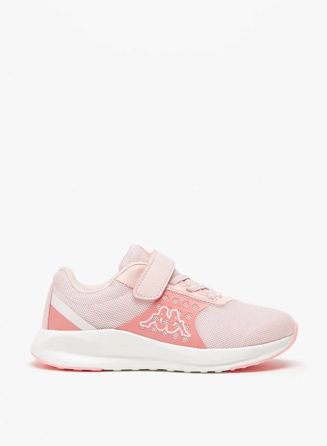 Kappa Girls' Colourblock Sports Shoes with Hook and Loop Closure