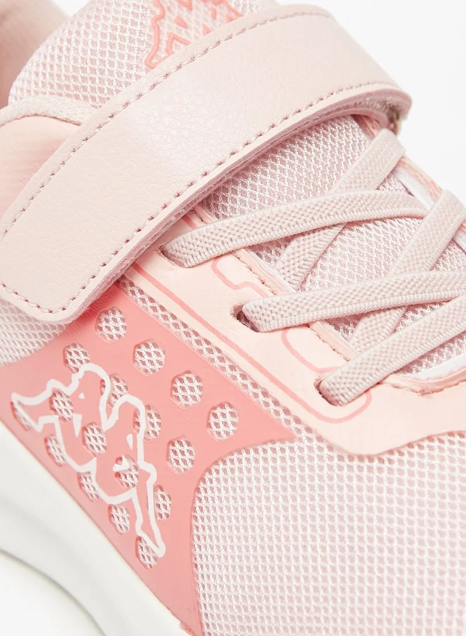 Kappa Girls' Colourblock Sports Shoes with Hook and Loop Closure