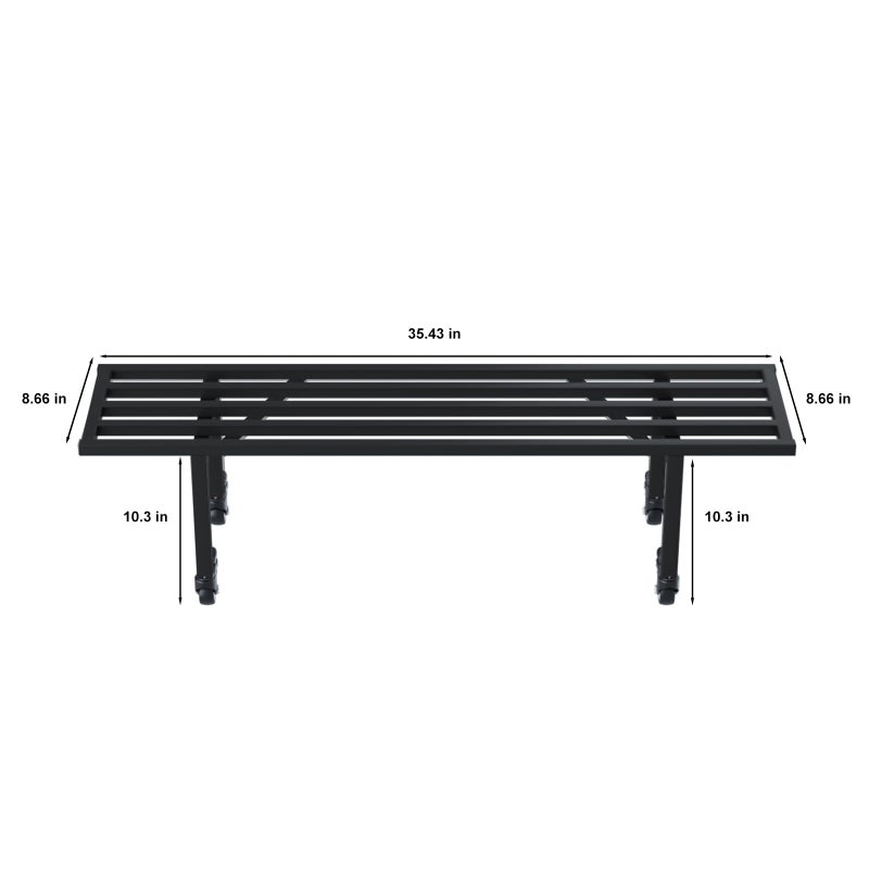 Zhongma One Tier Metal Plant Stand (35.43 L x 8.66 W x 7.9 H) Heavy Duty Plant Holder for Home, Window,Garden, Plant Lovers, Display Stand - Image 5