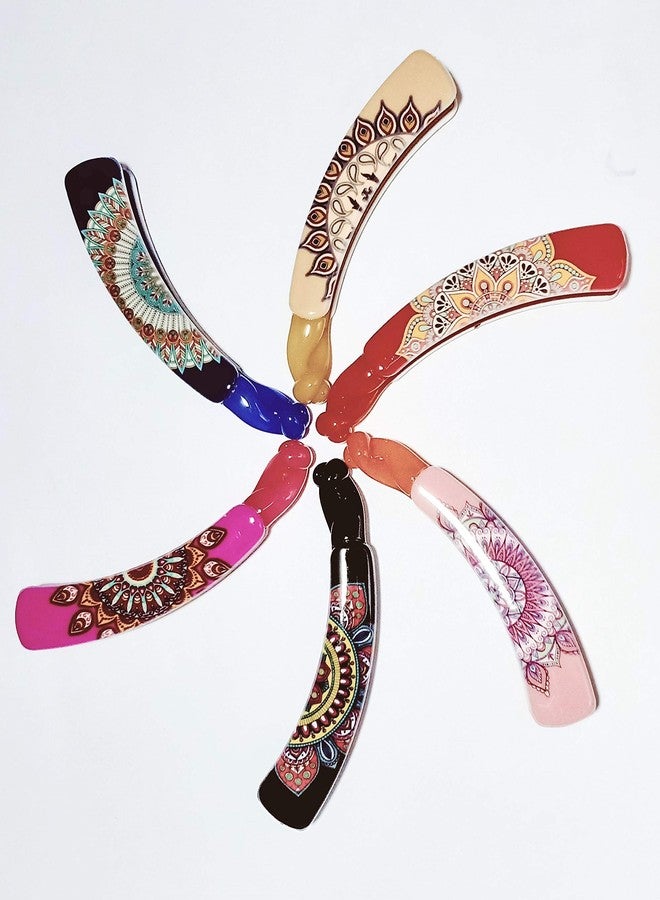 Drishti® Plastic Hair Clutcher Hair Claw Clip for Girls & Women Small Size Multicolor Pack of 6 - Image 2