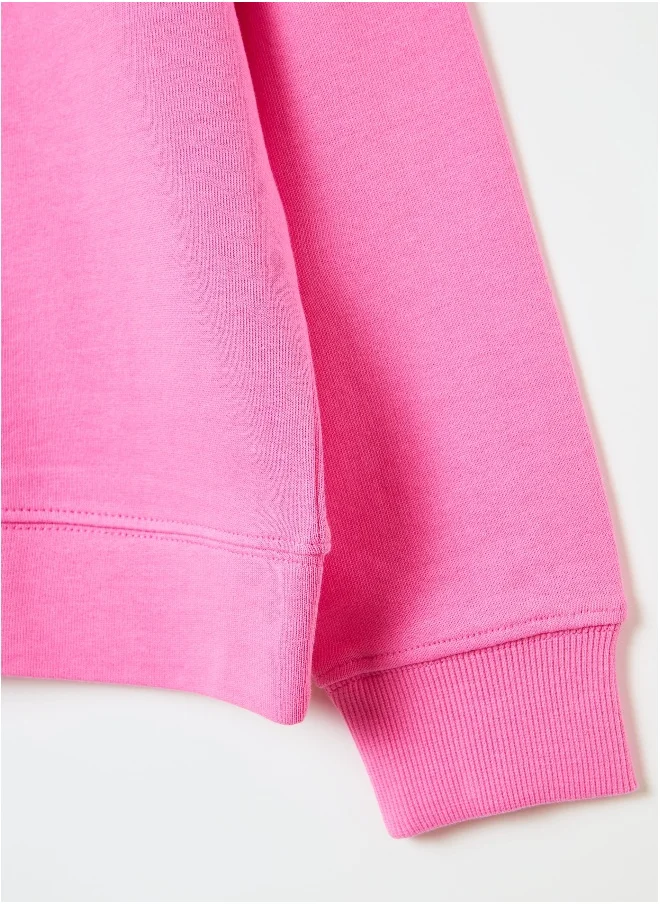 Ovs Solid colour sweatshirt in French terry