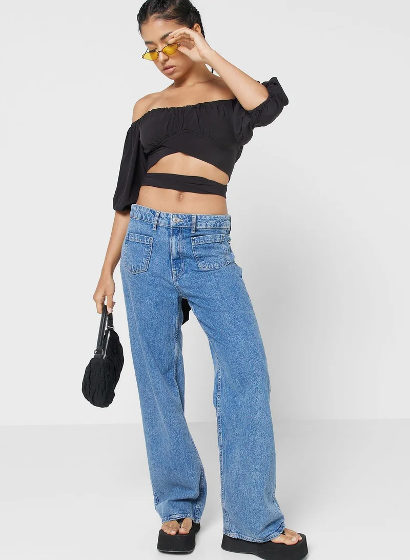 Ginger Bardot Neckline Top