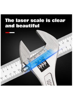 WISEUP WISEUP Professional Adjustable Wrench 12 Inch Cr-V Forged Industrial Grade Hand Tools Wrench Set With Anti-Slip Grip Large Adjustable Wrenches  - Image 2
