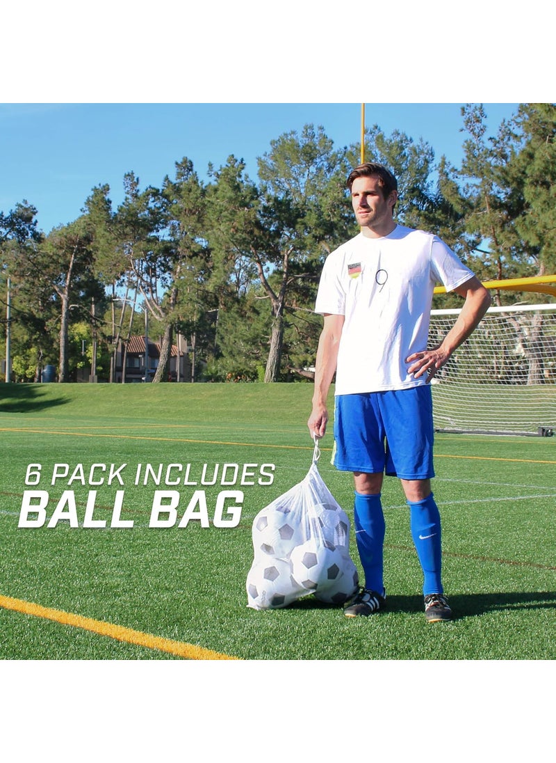 GoSports GoSports Classic Black and White Soccer Balls  Single or 6 Pack  Sizes 3 4 5 with Ball Pump  - Image 3