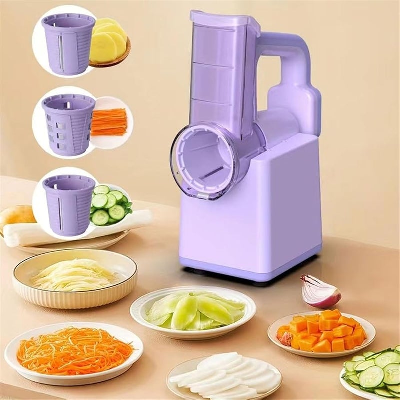 Electric Salad Maker Cordless Vegetable Slicer Shredder with 3 Interchangeable Cutters - Image 5