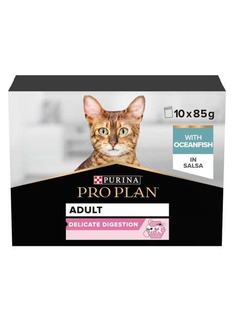 Delicate Wet Cat Food Oceanfish in Gravy 10 x 85g