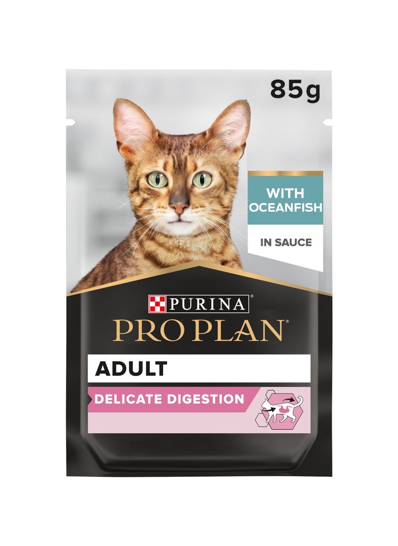 Purina Pro Plan - Delicate Wet Cat Food Oceanfish in Gravy 10 x 85g - Image 1