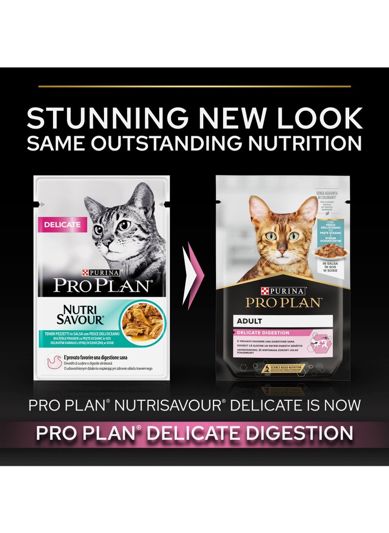 Purina Pro Plan - Delicate Wet Cat Food Oceanfish in Gravy 10 x 85g - Image 1
