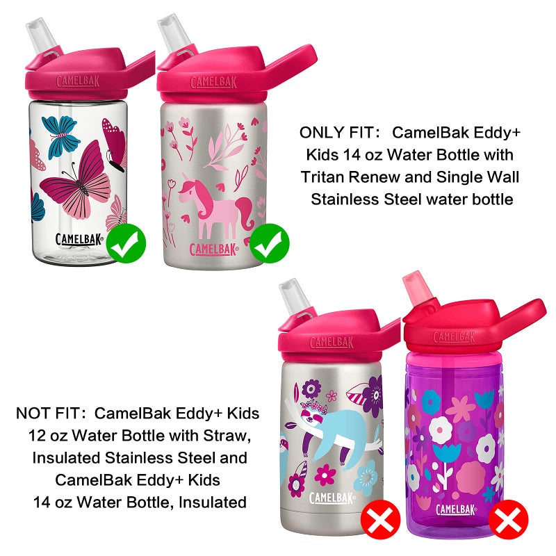 CampTek Straws Replacement for CamelBak eddy+14 oz Kids Water Bottle,CamelBak Eddy+ Straw Replacements,Accessories Set Include 4 BPA-FREE Straws and 1 Straw Cleaning Brush(14OZ) - Image 4