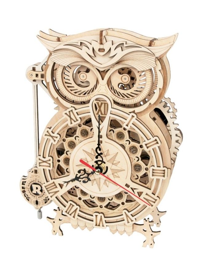 3D Model Wooden Owl Table Clock - Image 1