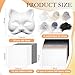 Seenelling 60 Pcs DIY Therian Mask Kit Blank Cat Mask with Felt Fabric Sheet Plush Faux Fur Eye Mesh for Therian Gear Stuff Grey - Image 4